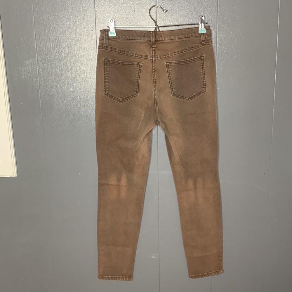 Free People Brown Skinny Denim Jeans Size 28 - Picture 7 of 7